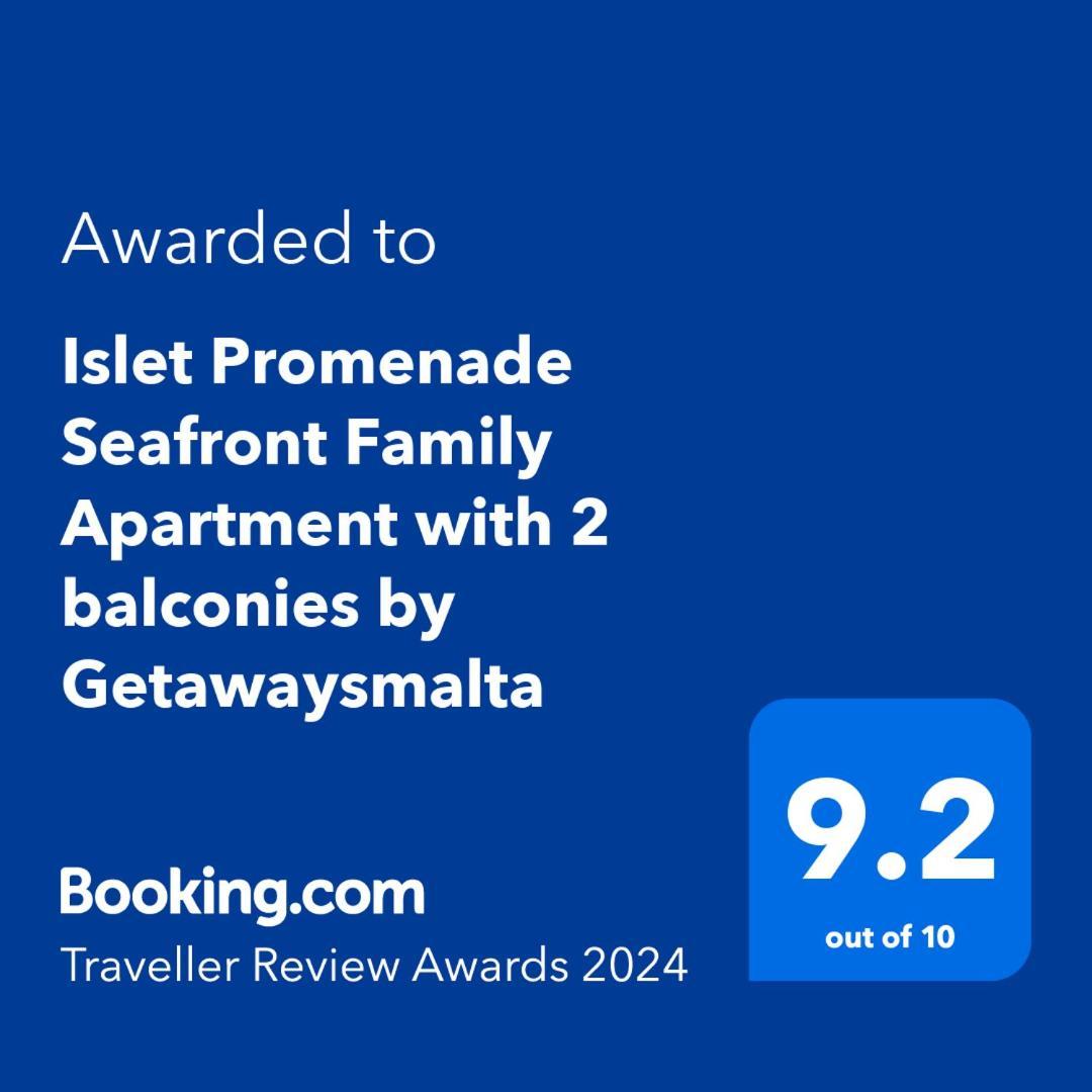 Islet Promenade Seafront Family Apartment With 2 Balconies By Getawaysmalta San Pawl il-Baħar Eksteriør bilde